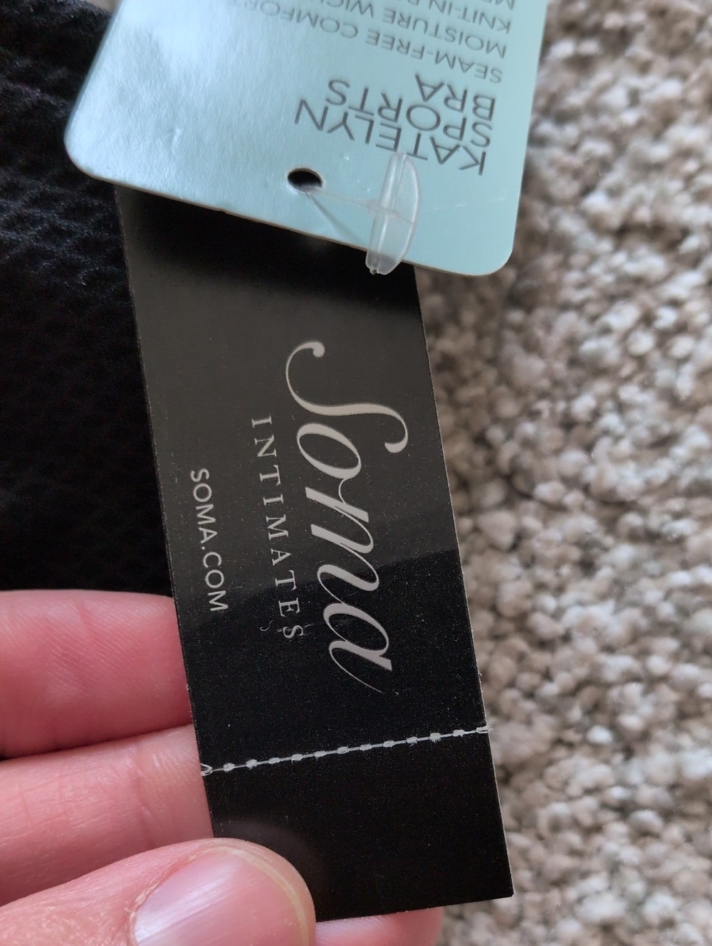 NWT Soma Katelyn Black Sports Bra Size Medium - Picture 4 of 6